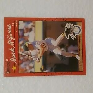Mark McGwire Baseball Card 1990